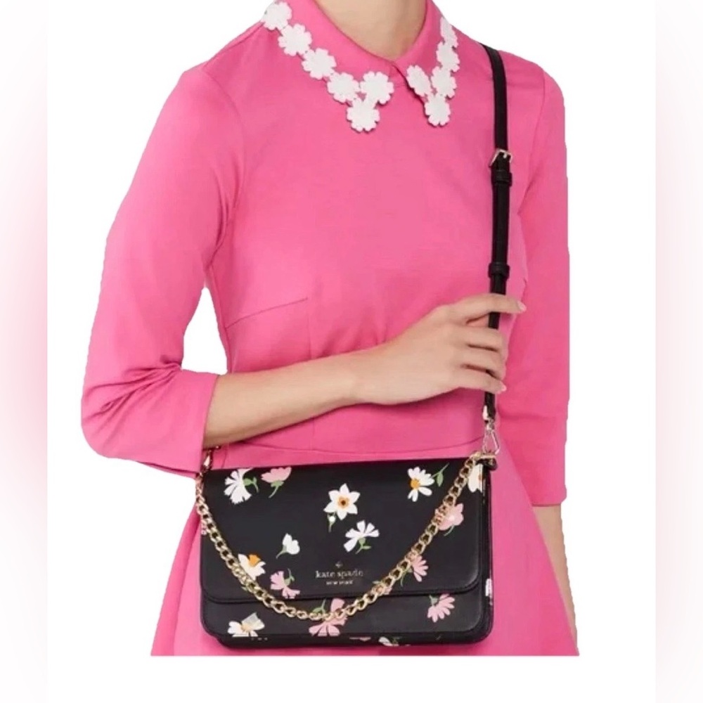 NWT Kate Spade NY Madison Floral Waltz Flap Convertible Crossbody Bag Authentic